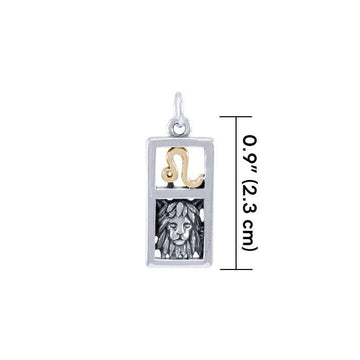 Leo Silver and 14k Gold accent Charm MCM299 - Jewelry